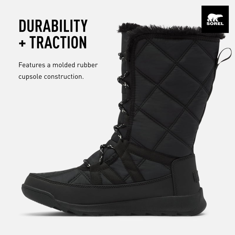 Sorel Whitney II Tall Lace Waterproof Women's Boots - Black - Size 8 - Image 3